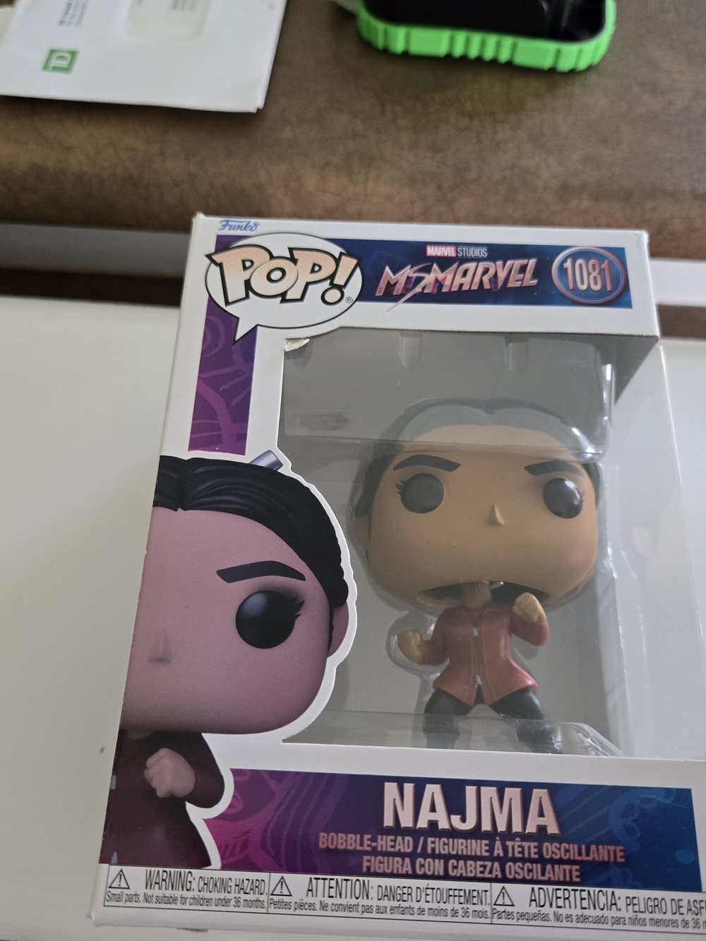 Funko Ms. Marvel Box Art Blue Purple Pop! Backer